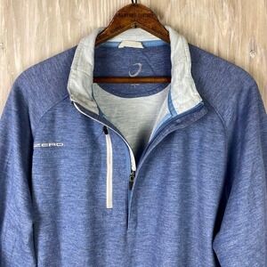 ZERO Restriction Tour Series Performance Quarter Zip Pullover Mens XL Blue Golf